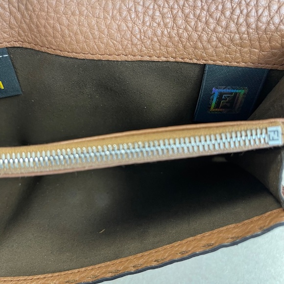 FENDI Selleria Leather Peekaboo Long Wallet - Brown - Preowned - Picture 9 of 14